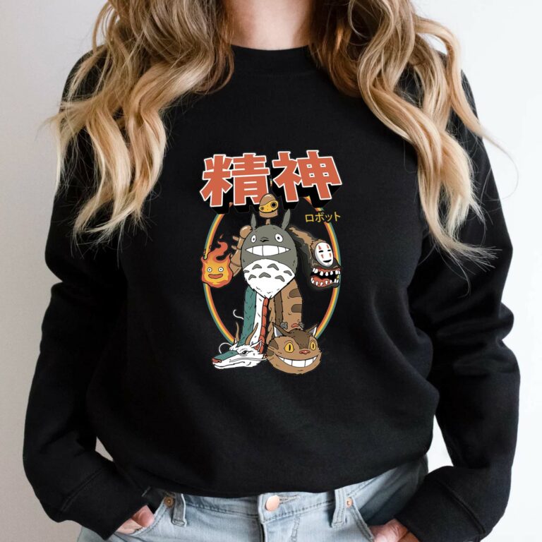 Studio Ghibli Characters Vintage Hoodie T-shirt Sweatshirt