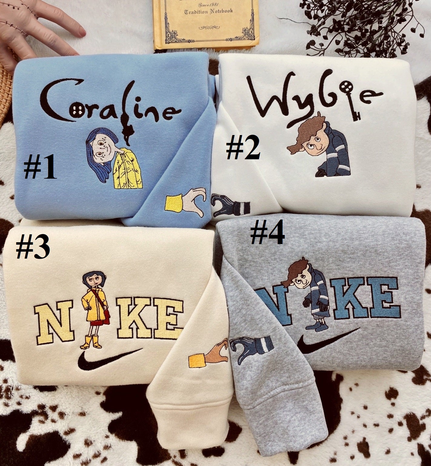 Coraline and Wybie Embroidered Sweatshirt