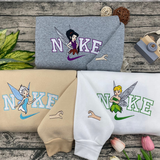 Tinker Bell And Periwinkle Embroidered Sweatshirt T shirt