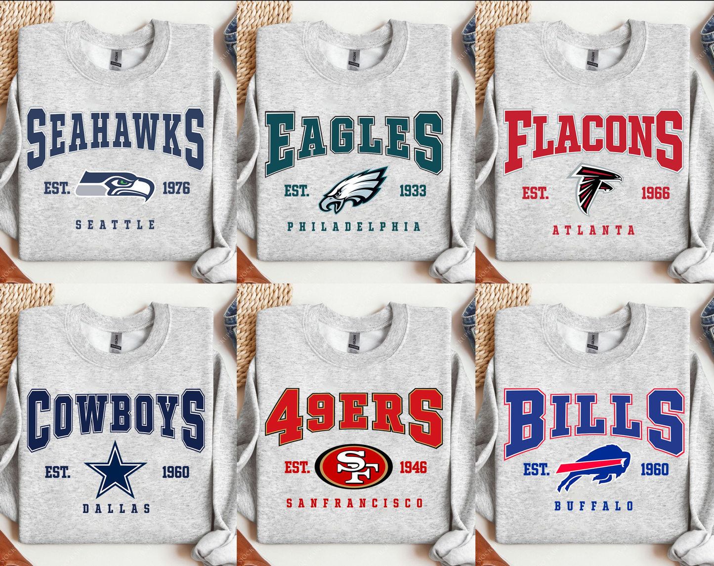 Personalized NFL Team Football Sweatshirt