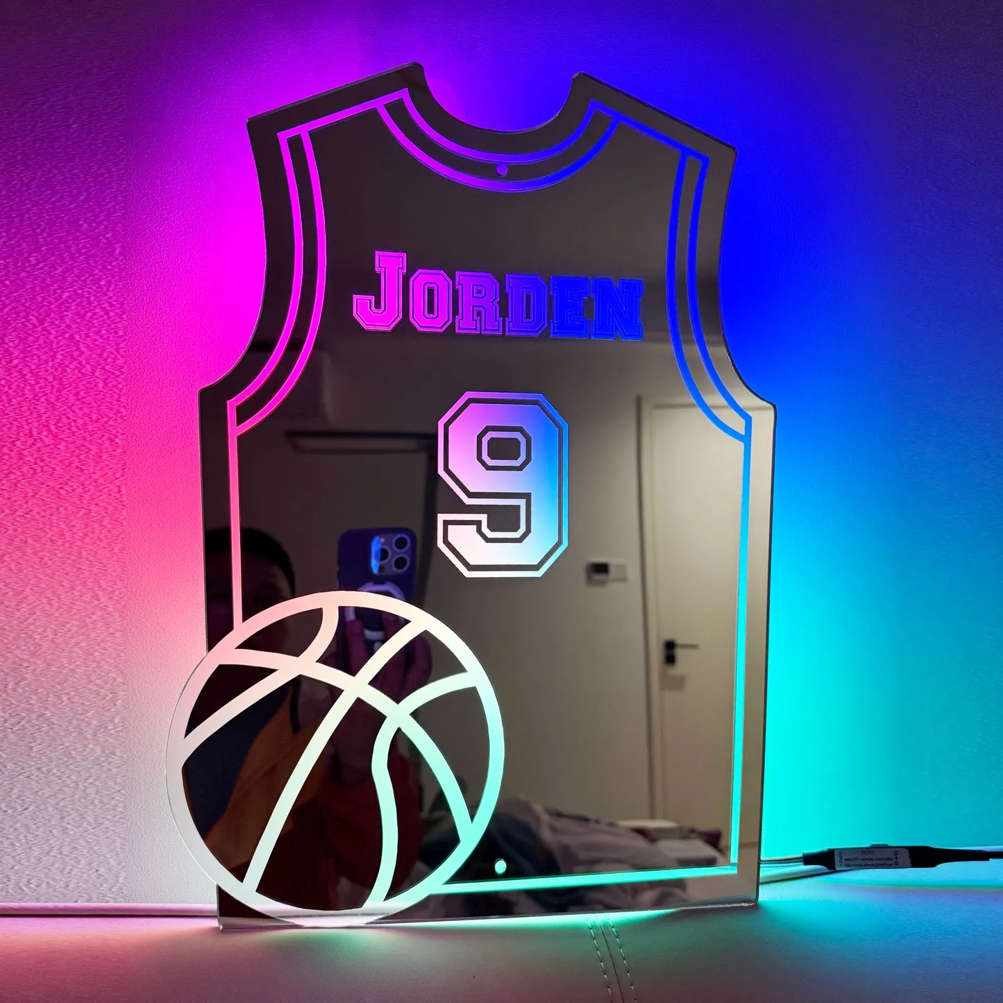 Custom Football NFL Mirror Light - Gifts for Sports Lovers