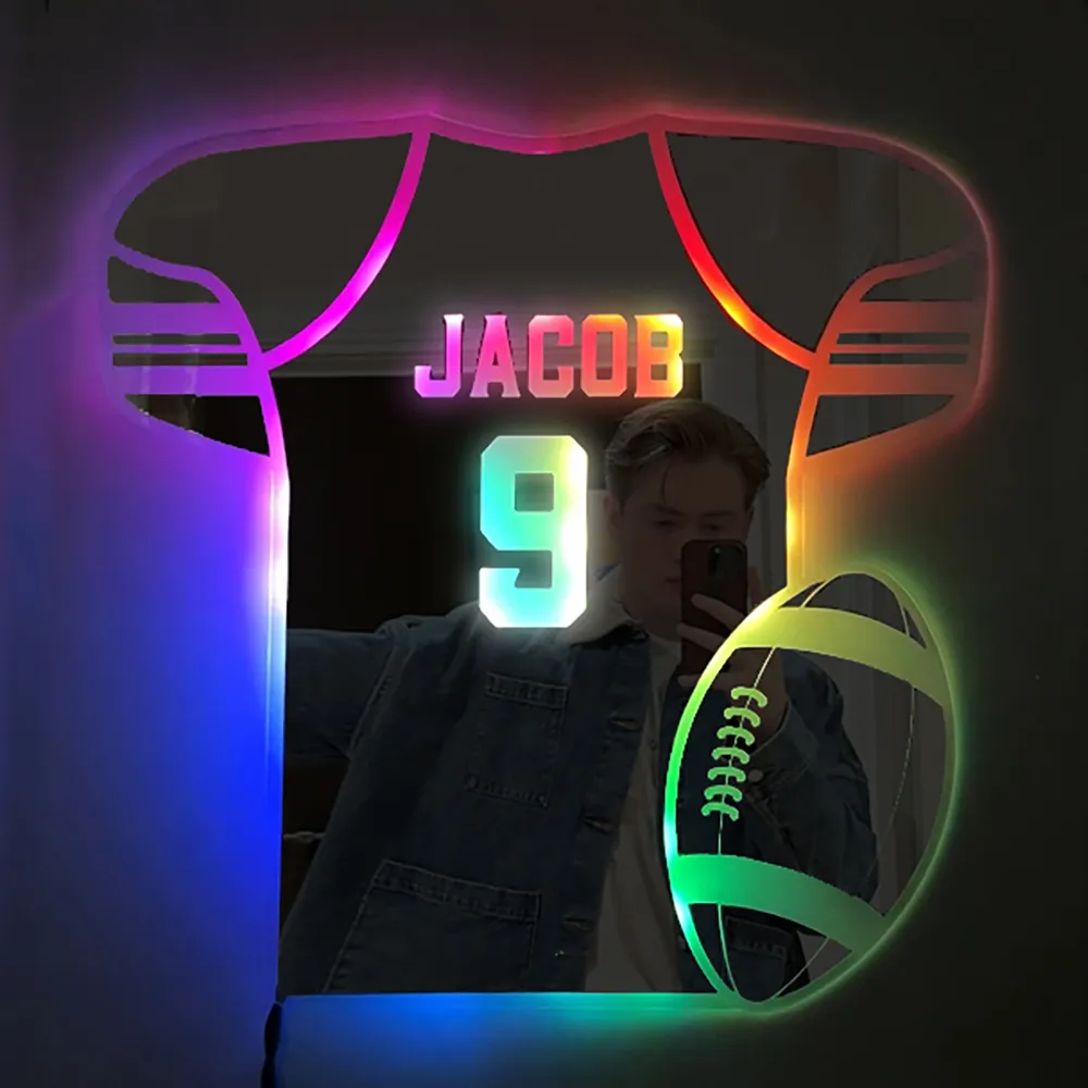 Custom Football NFL Mirror Light - Gifts for Sports Lovers