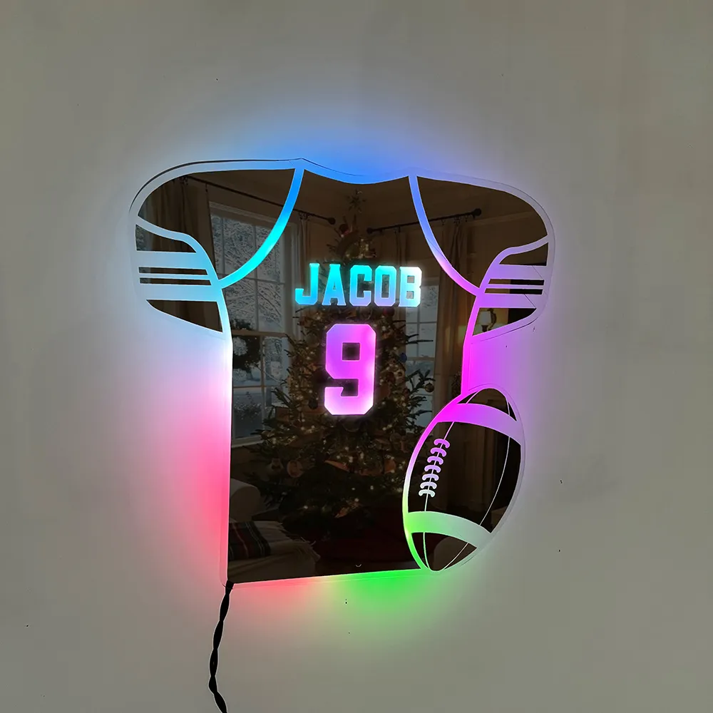 Custom Football NFL Mirror Light - Gifts for Sports Lovers