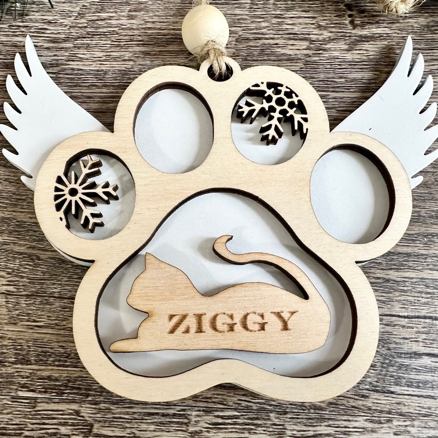 MEMORIAL PAW WINGS ORNAMENT