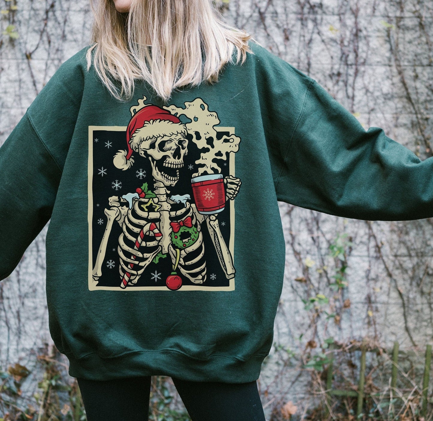 Dead Inside Skeleton Christmas Sweatshirt