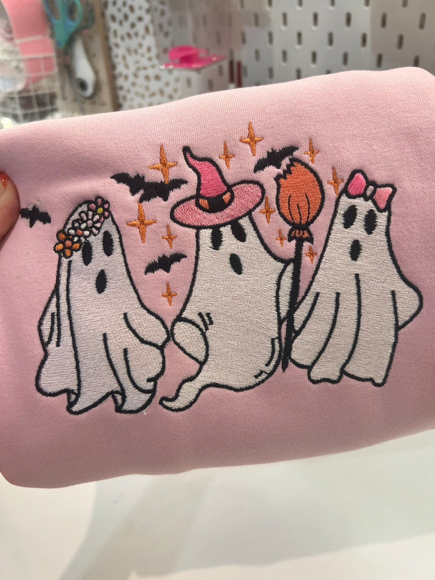 Cute Ghost embroidered sweatshirts halloween