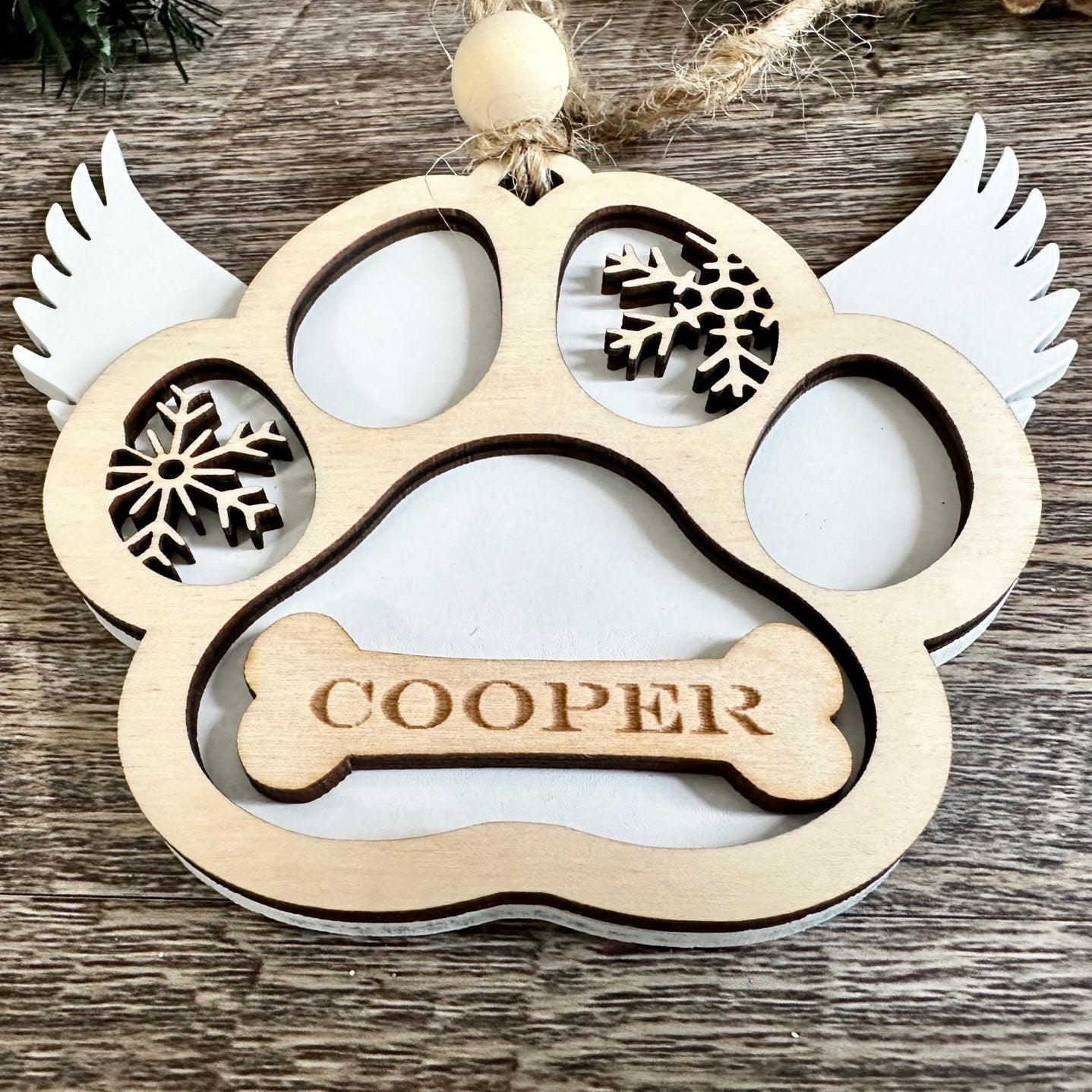 MEMORIAL PAW WINGS ORNAMENT