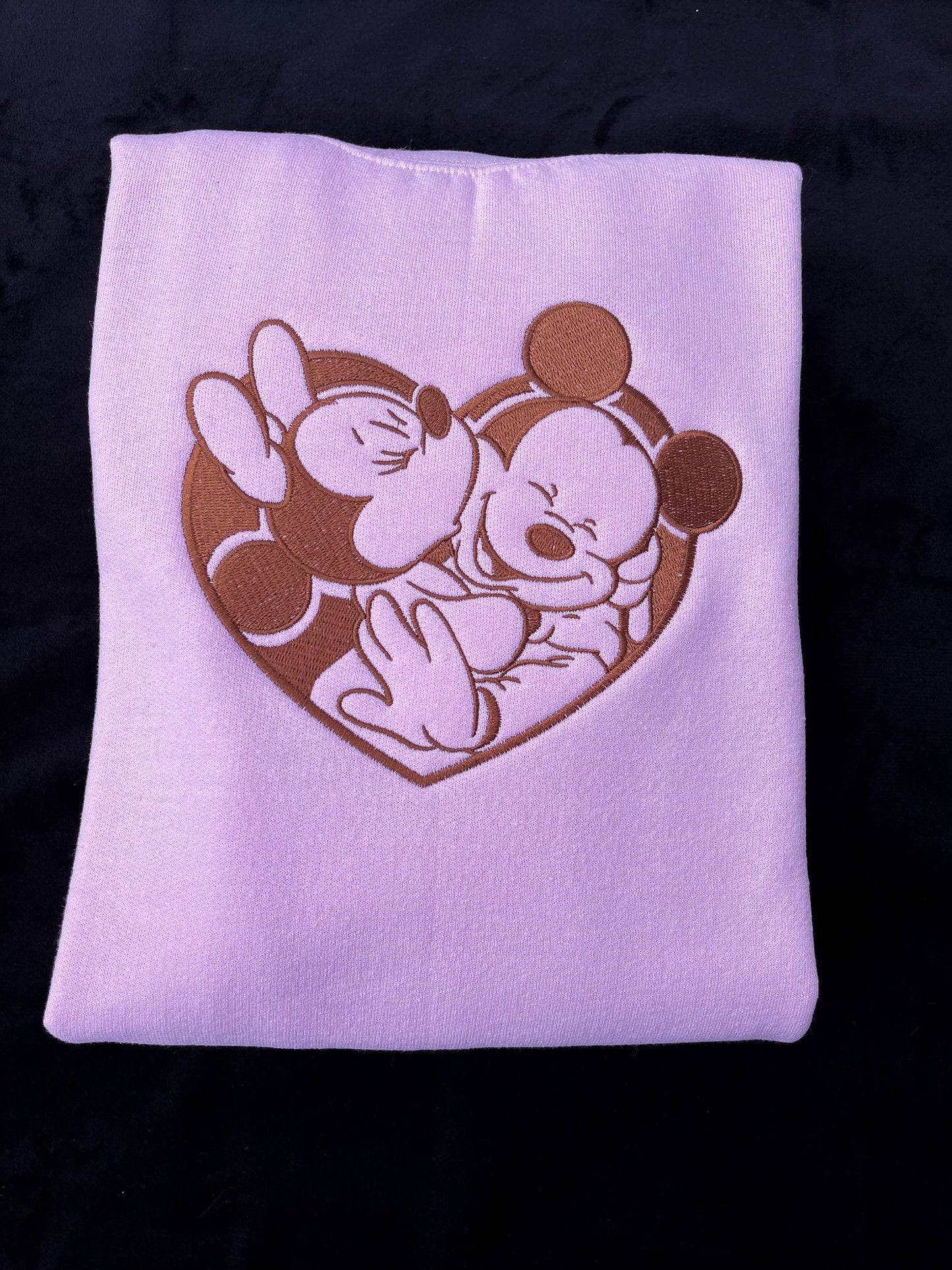 Cute Mickey And Minnie Disney Nike Embroidered Sweatshirt