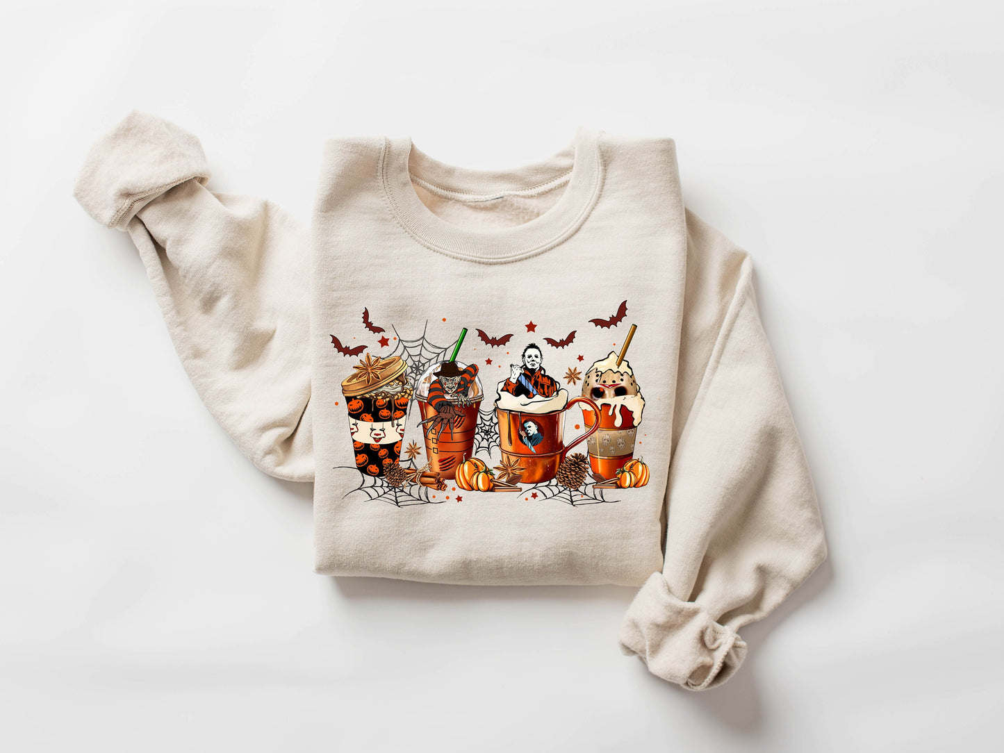 Skeleton Coffee Cups Sweatshirt