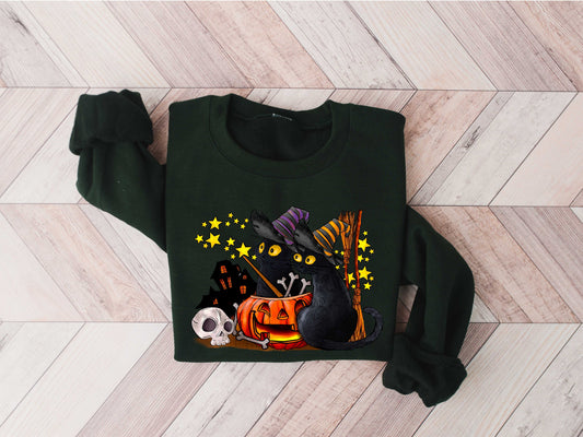 Cat halloween sweatshirt