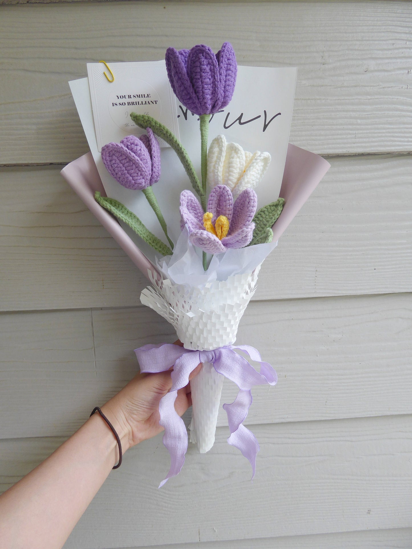 Crochet Flowers Bouquet Handmade Gift for Mom