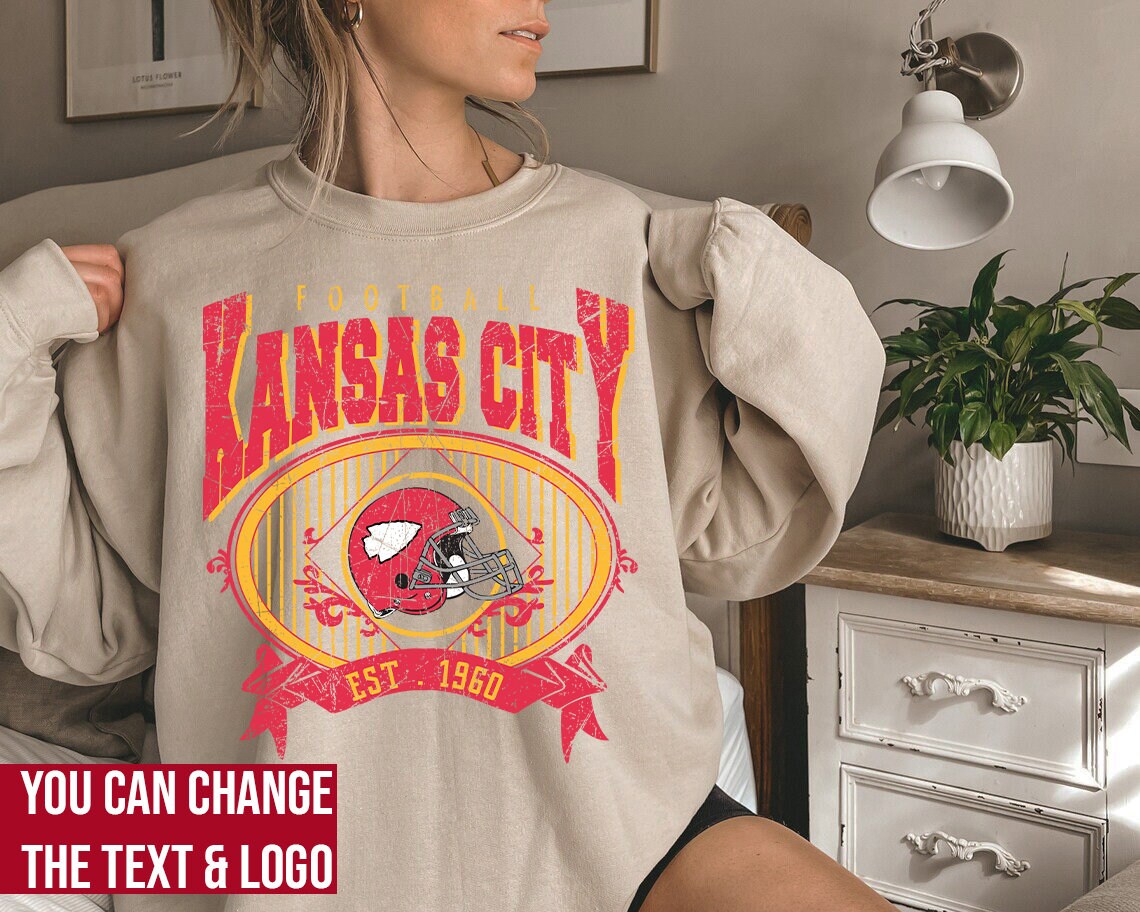 Kansas City Football Sweatshirt , Kansas City Football shirt , Vintage Style Kansas City Football Sweatshirt