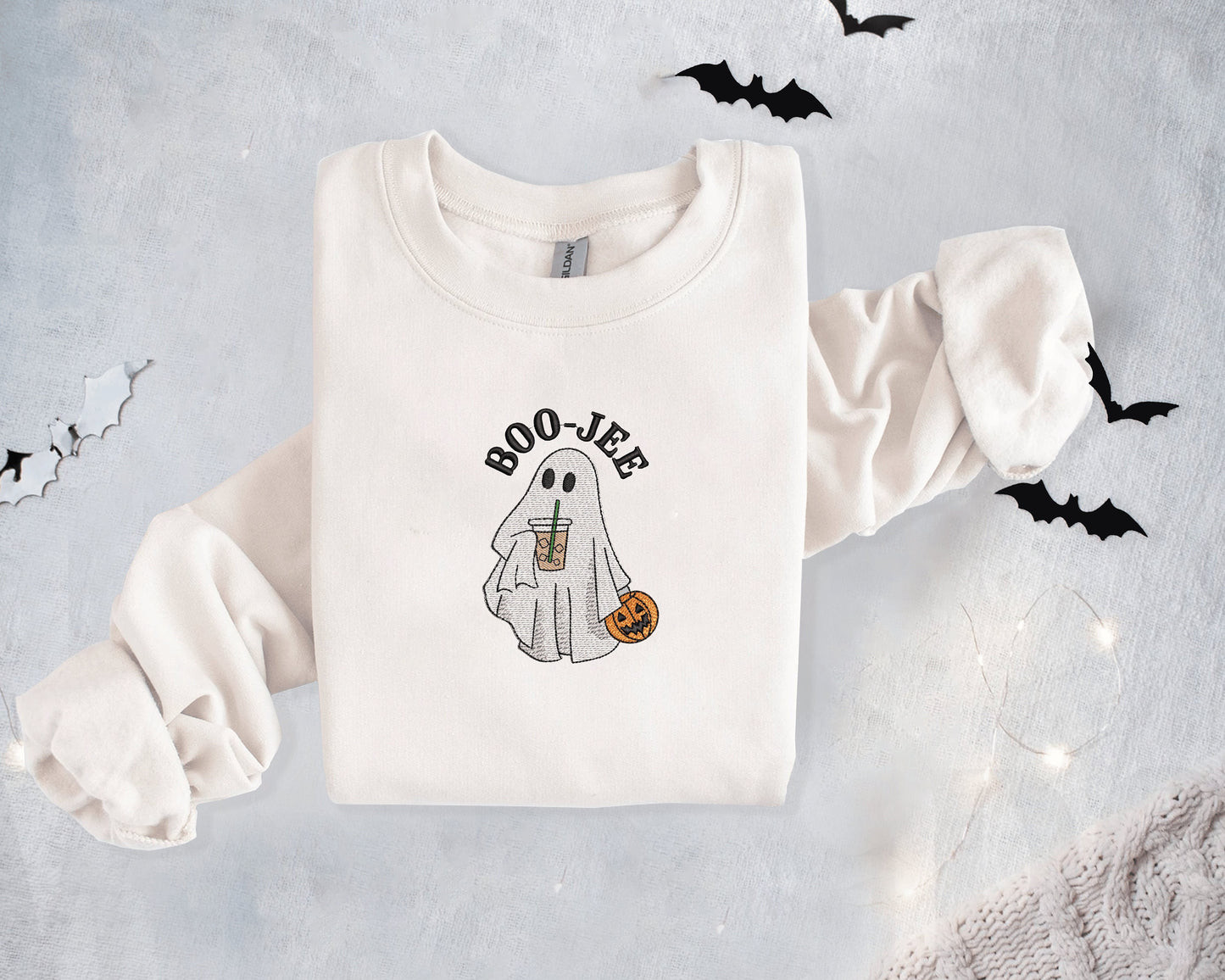 Ghost Iced Coffee Embroidered Sweatshirt