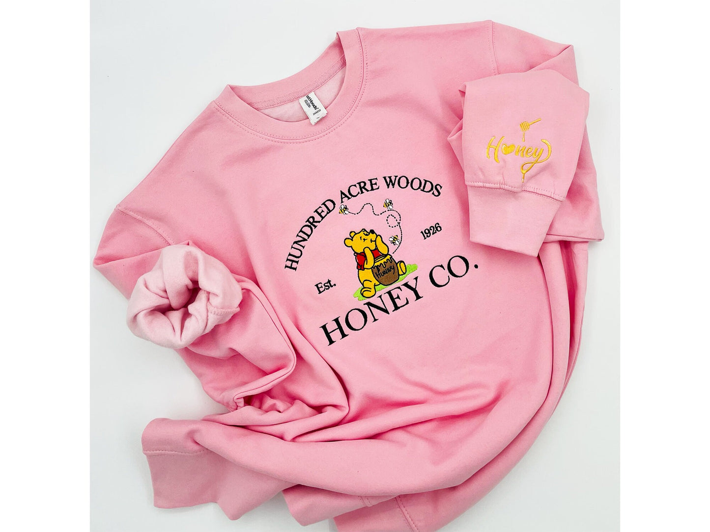 Cute Bear Winnie Pooh embroidery sweatshirt