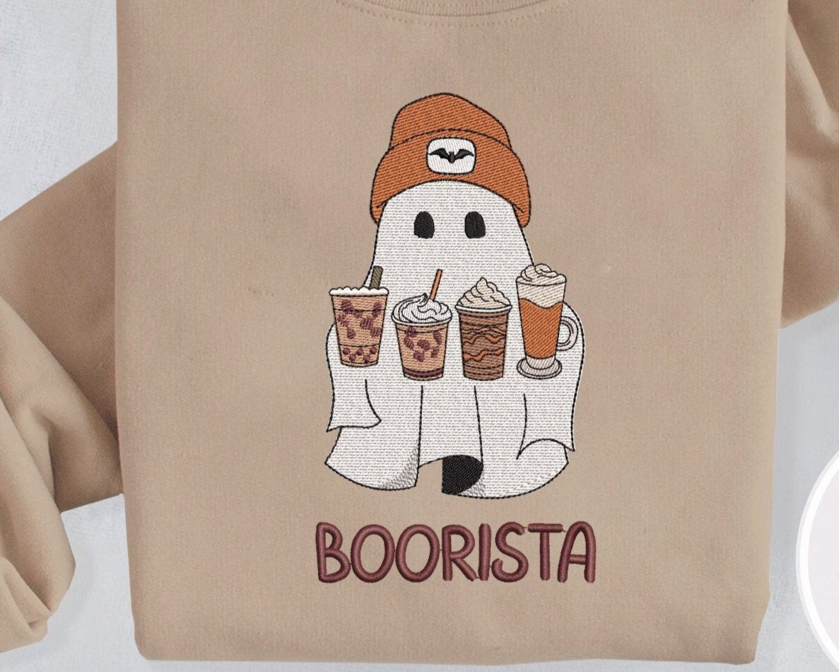 Ghost Iced Coffee Embroidered Sweatshirt