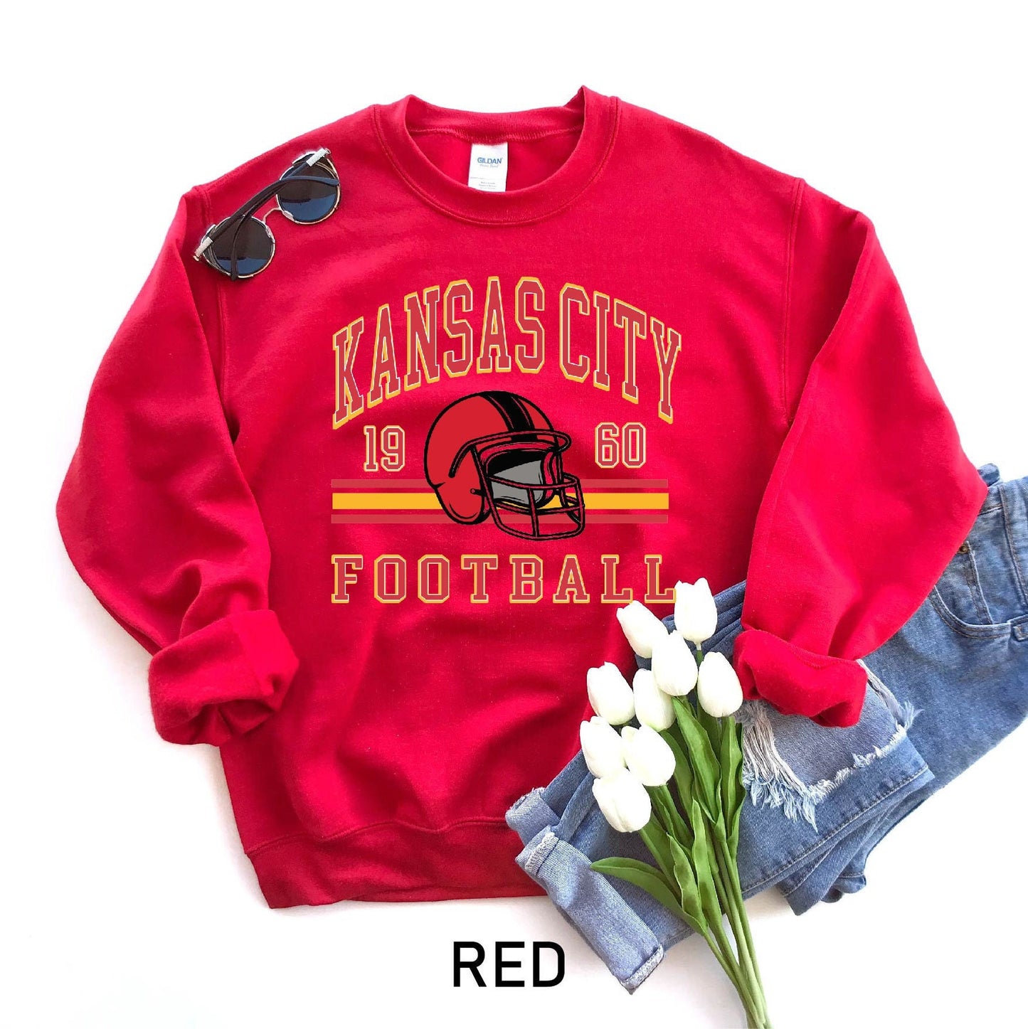 Kansas City Football Sweatshirt, Kansas City Sweatshirt, Sunday Football, NFL