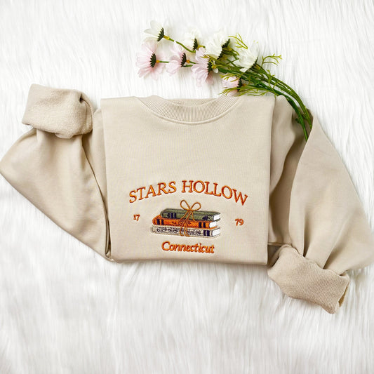 Stars Hollow Connecticut Embroidered Sweatshirt