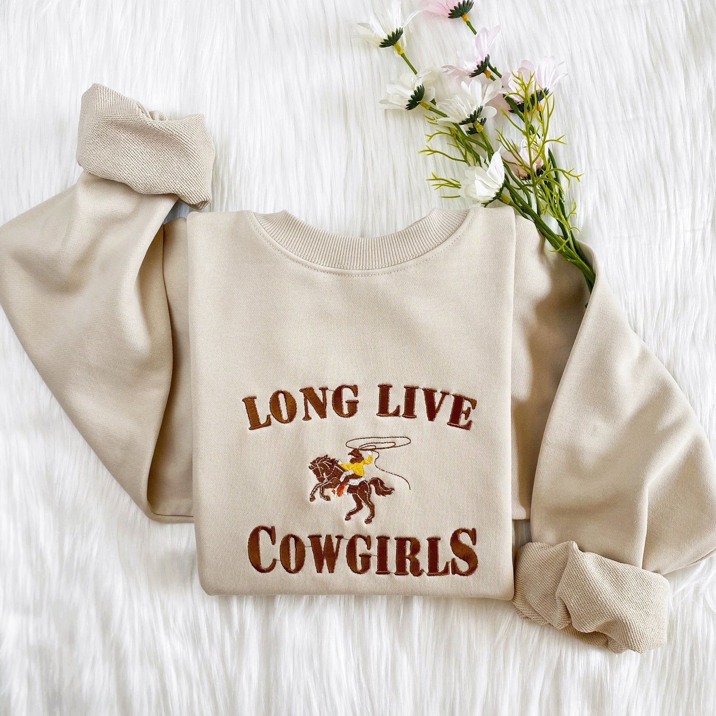 Long Live Cowgirls Embroidered Sweatshirt