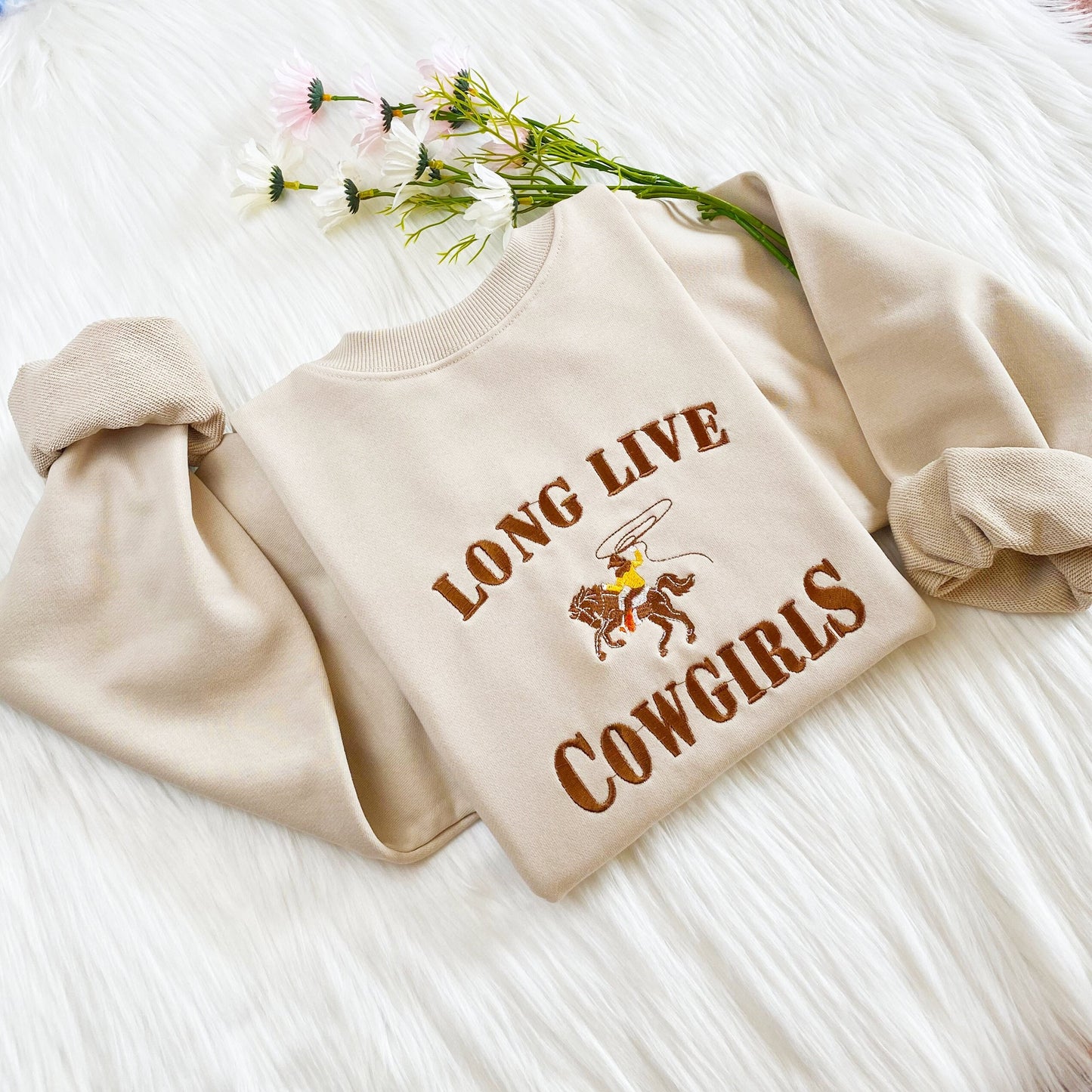 Long Live Cowgirls Embroidered Sweatshirt