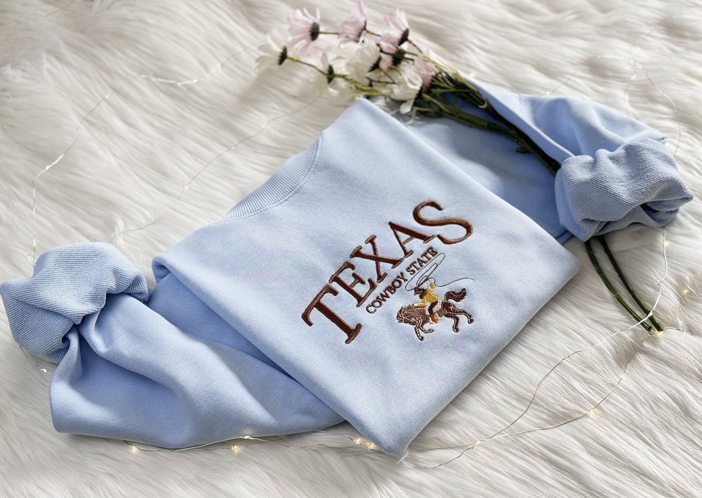 Texas Cowboy State Embroidered Sweatshirt