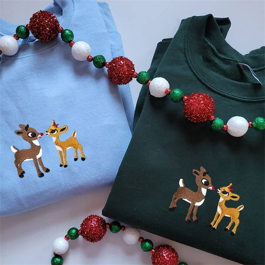 Classic Rudolph and Clarice Embroidered Sweatshirt