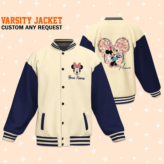 Personalize Minnie Mouse Music Varsity Jacket
