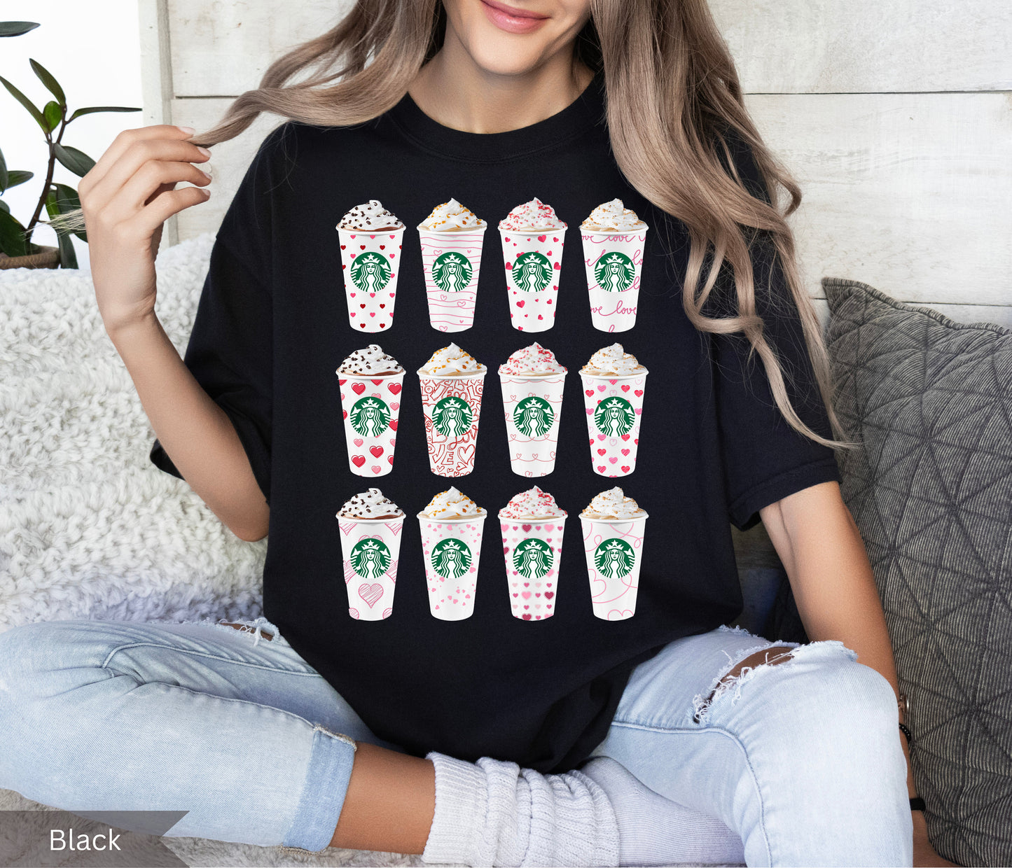 Valentines Day Starbucks Cup Sweatshirt