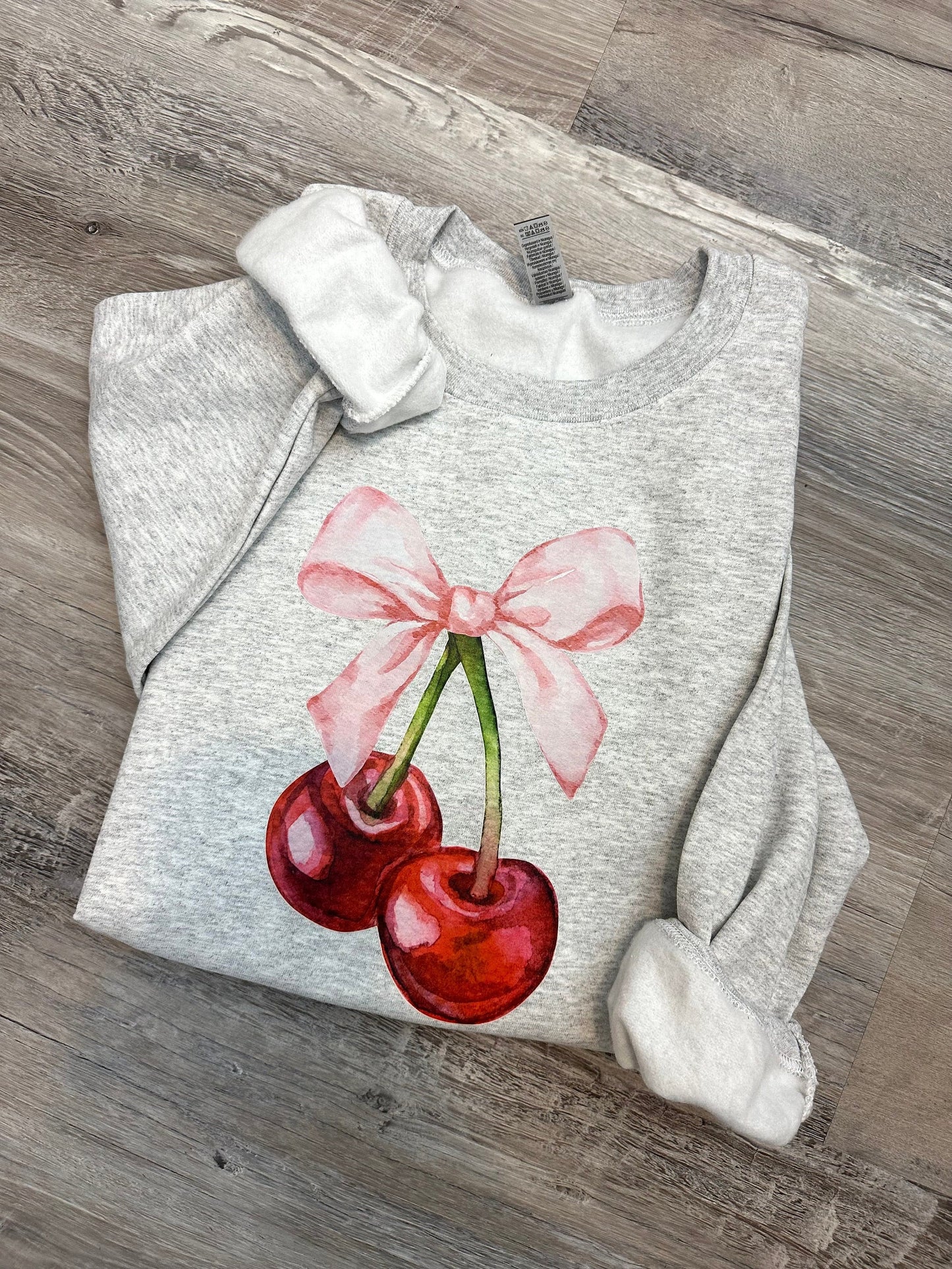 Coquette Cherry and Bow Sweatshirt