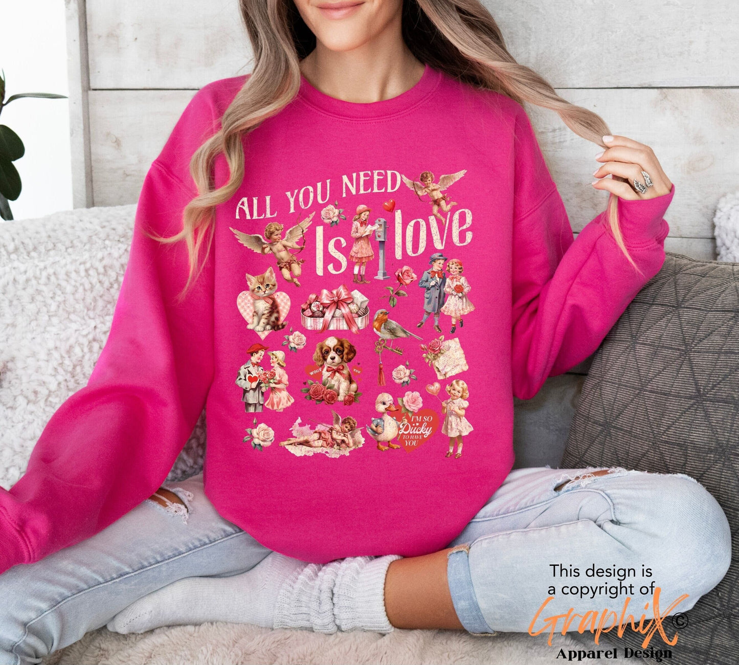 All you need is love Vintage Valentine Shirt