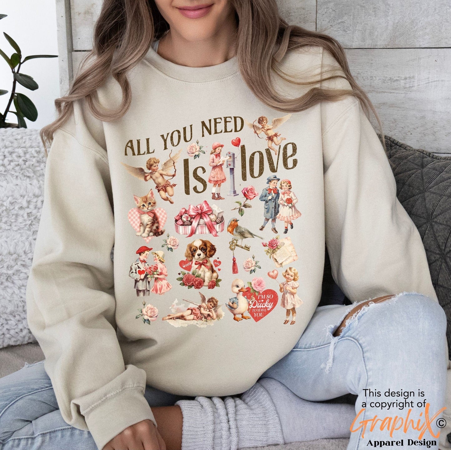 All you need is love Vintage Valentine Shirt