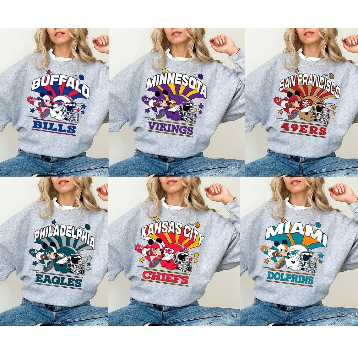 Mickey Mouse NFL sweatshirt Ver 2