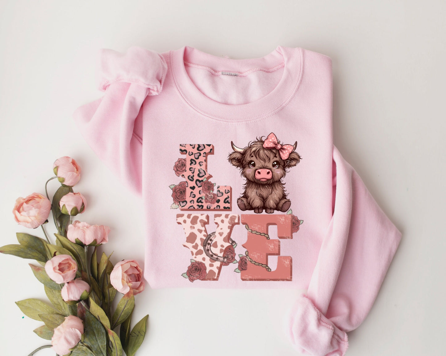 Valentines Highland Cow Sweatshirt