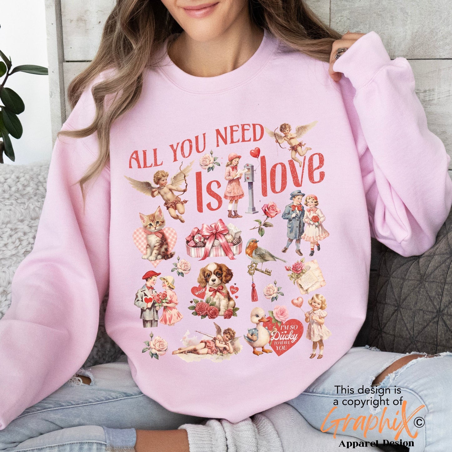 All you need is love Vintage Valentine Shirt