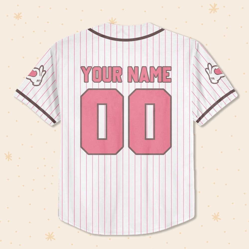 Personalize Disney Mickey Friends Disneyland Baseball Jersey for Kids, Youth, Adult