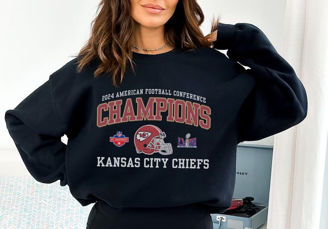 Vintage Kansas City Football Crewneck Sweatshirt, Kansas City Football Conference Champion Shirt