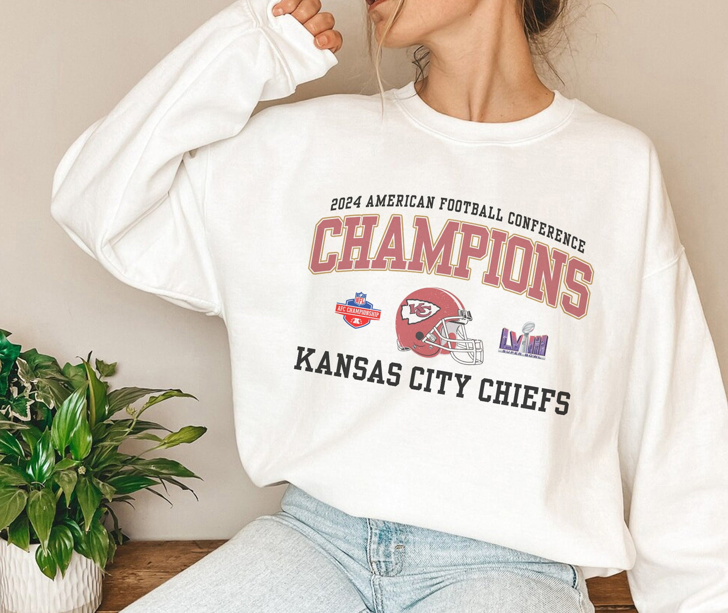 Vintage Kansas City Football Crewneck Sweatshirt, Kansas City Football Conference Champion Shirt