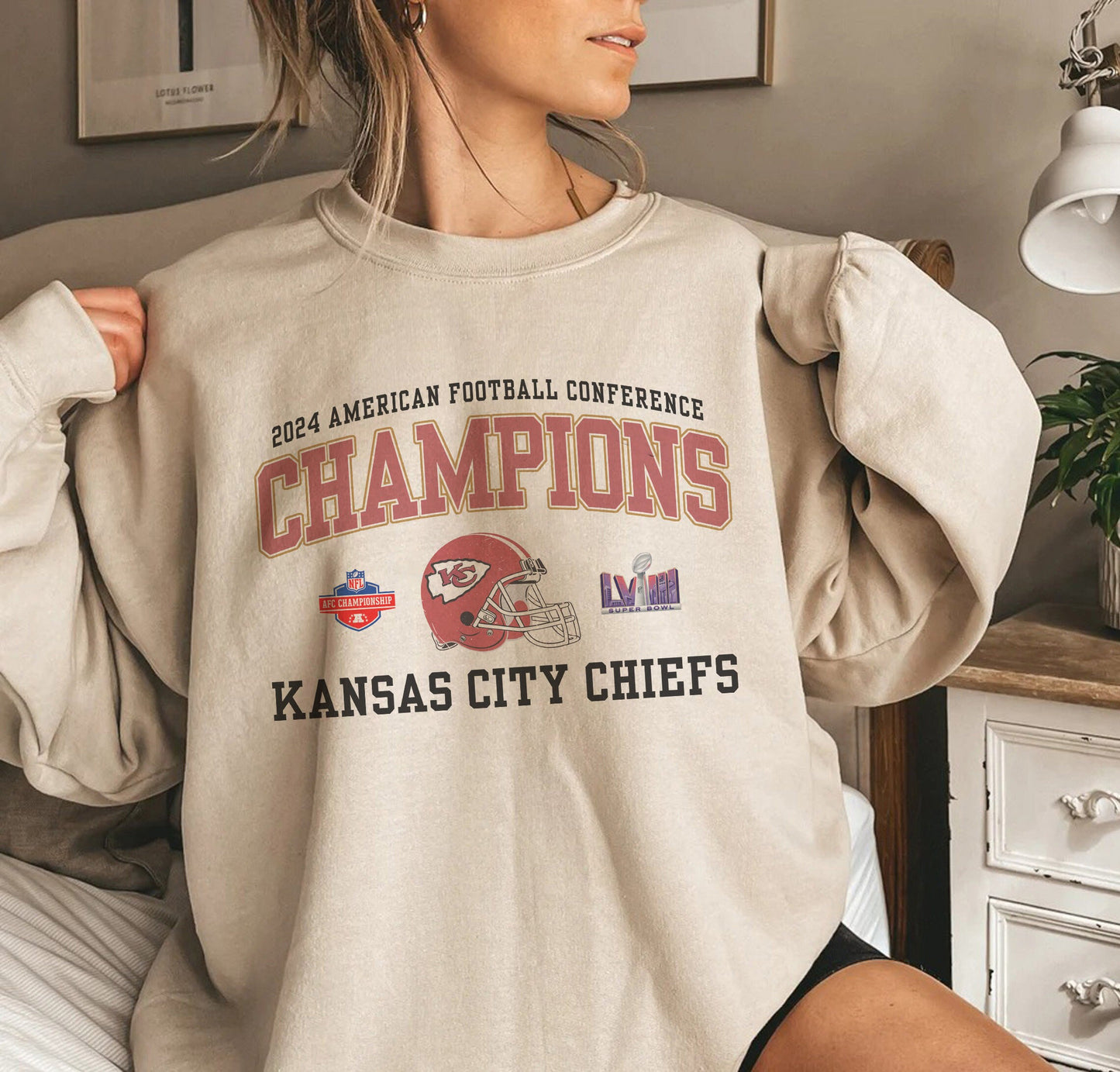 Vintage Kansas City Football Crewneck Sweatshirt, Kansas City Football Conference Champion Shirt