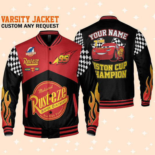 Custom Cars McQueen Vintage Victory Varsity Jacket