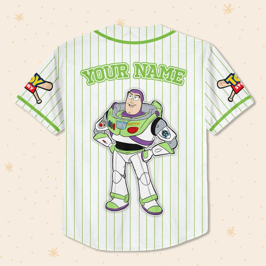 Custom Disney Toy Story Buzz Lightyear Baseball Jersey for Kids, Youth, Adult