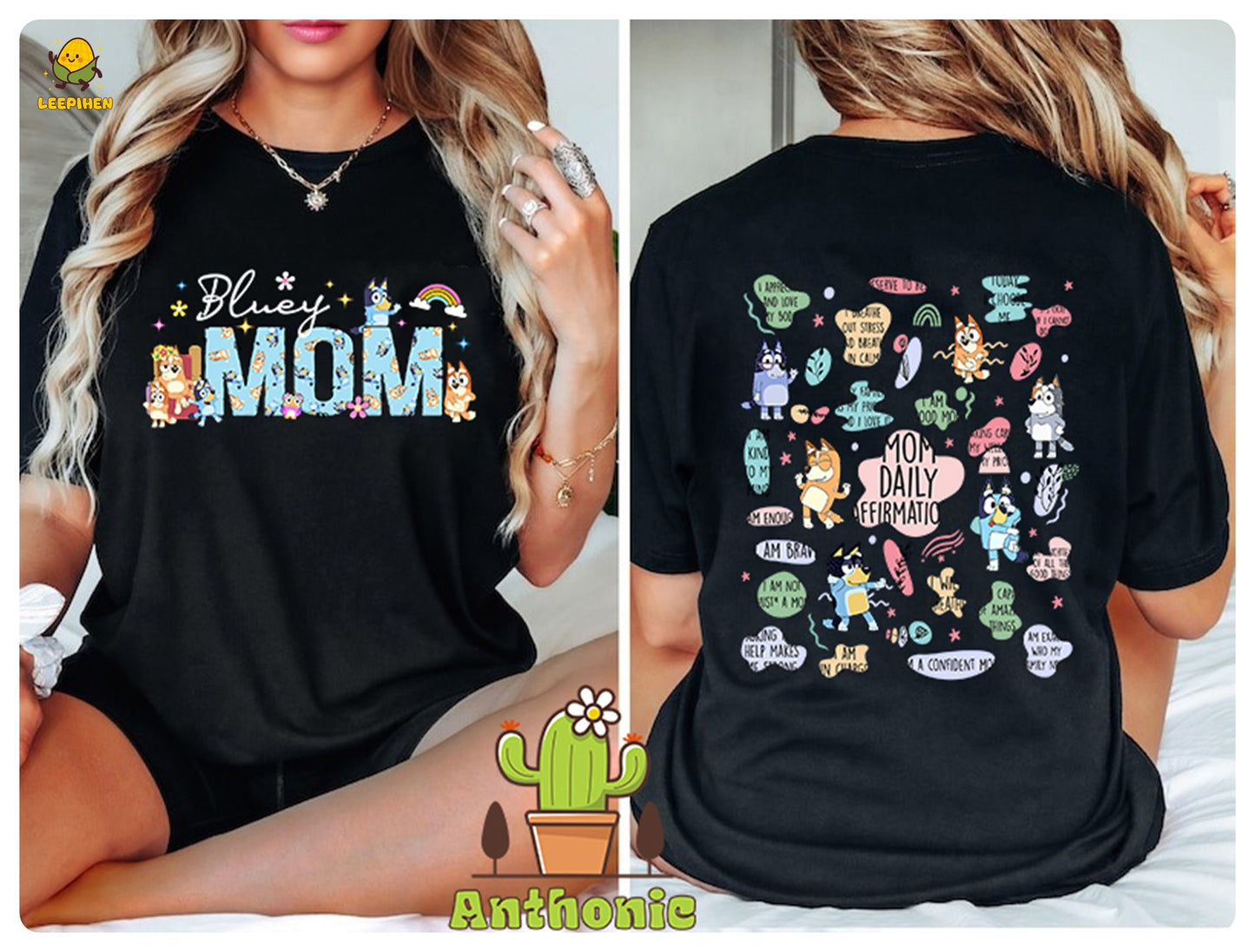 Retro Mom Bluey Sweatshirt ,Mom Daily Affirmation Shirt