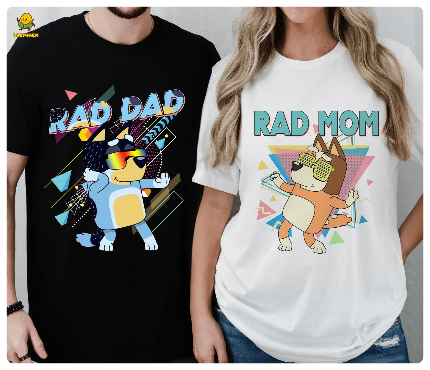 Bluey Bandit Rad Family Mom Dad Shirt