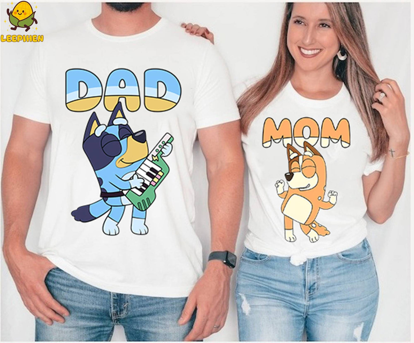 Retro Bluey Family Shirts