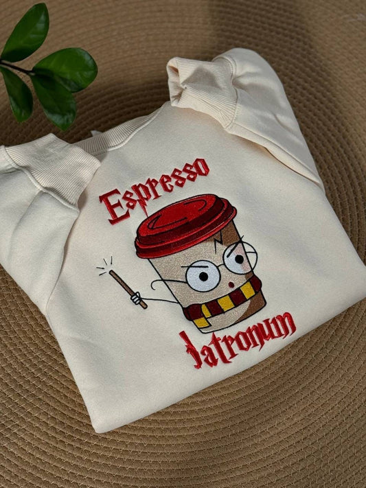 Espresso Patronum Embroidery Sweatshirt