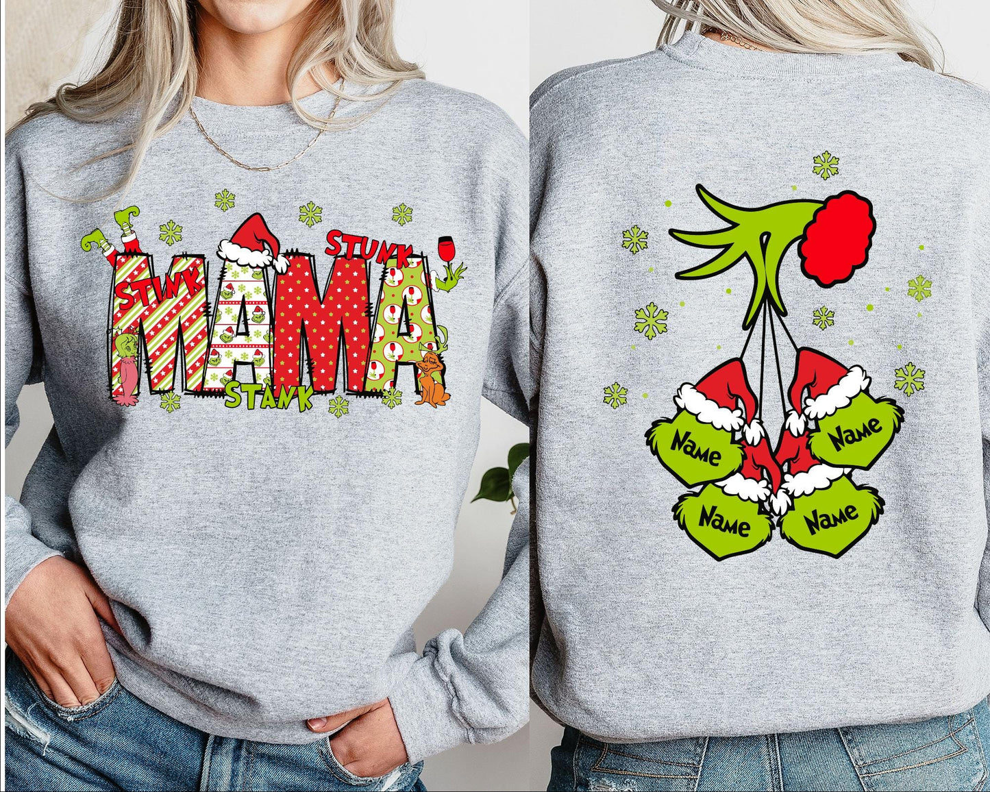 Christmas Grinch Mama Sweatshirt