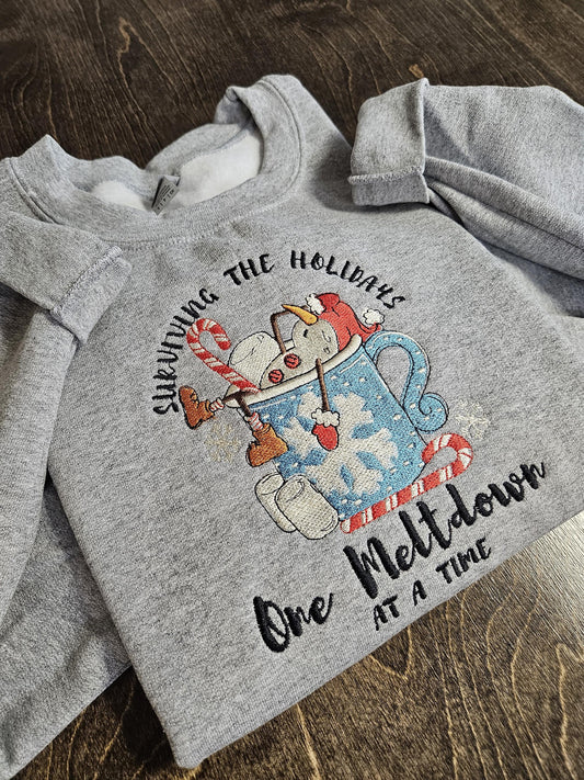 MELTDOWN Christmas embroidered sweatshirt