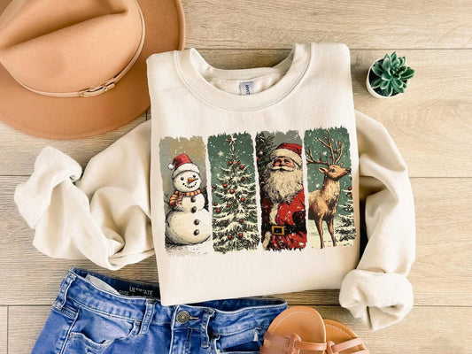Retro Christmas Santa Claus Sweatshirt