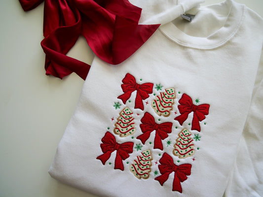 Bows and Cookies Embroidered Sweatshirt