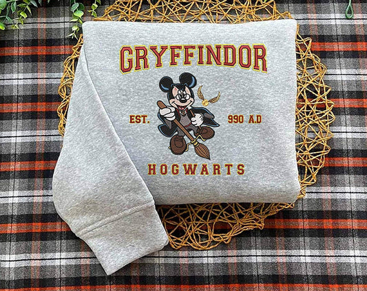 Hogwarts Mickey Embroidery Sweatshirt