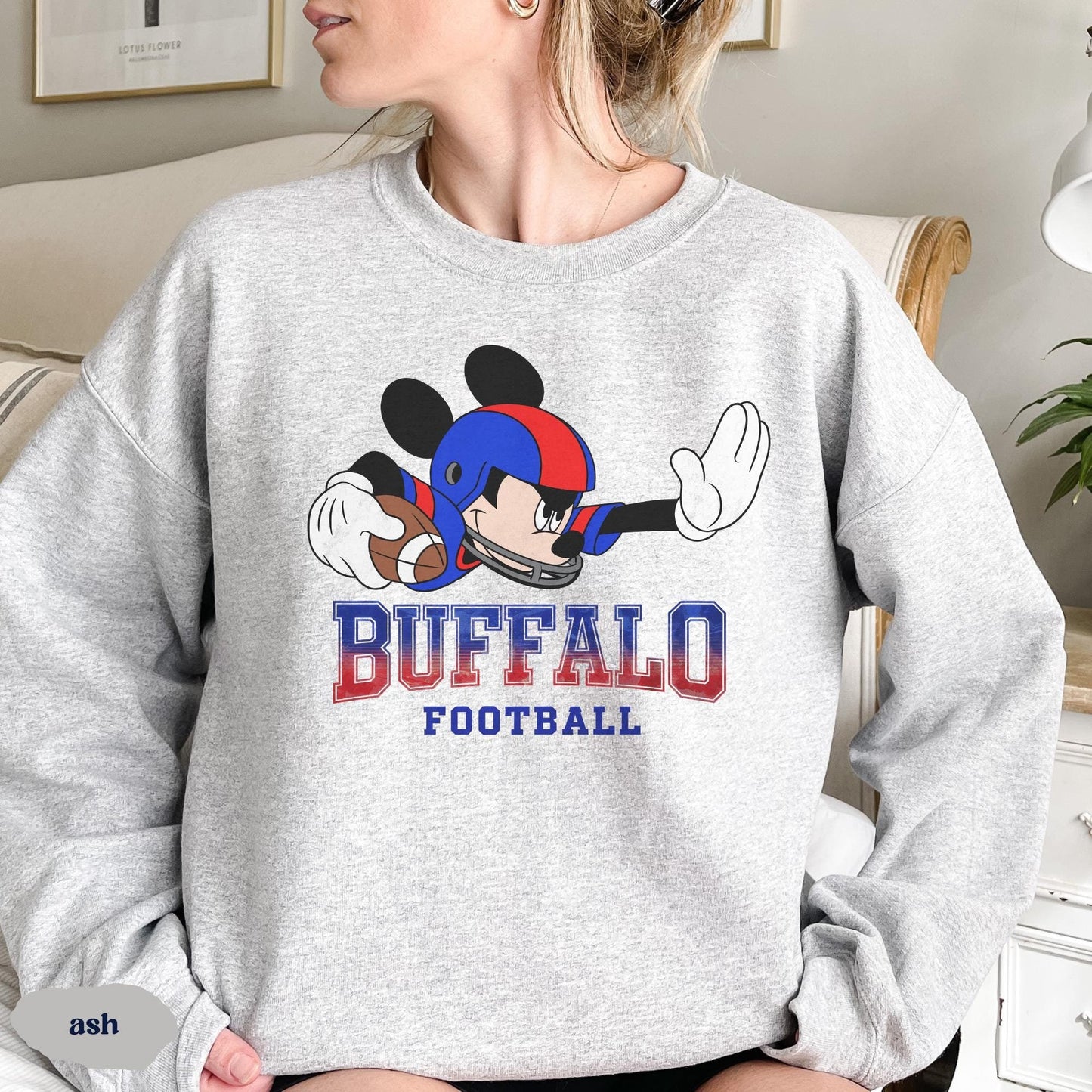 Mickey NFL Football Sweatshirt Hoodie Shirt