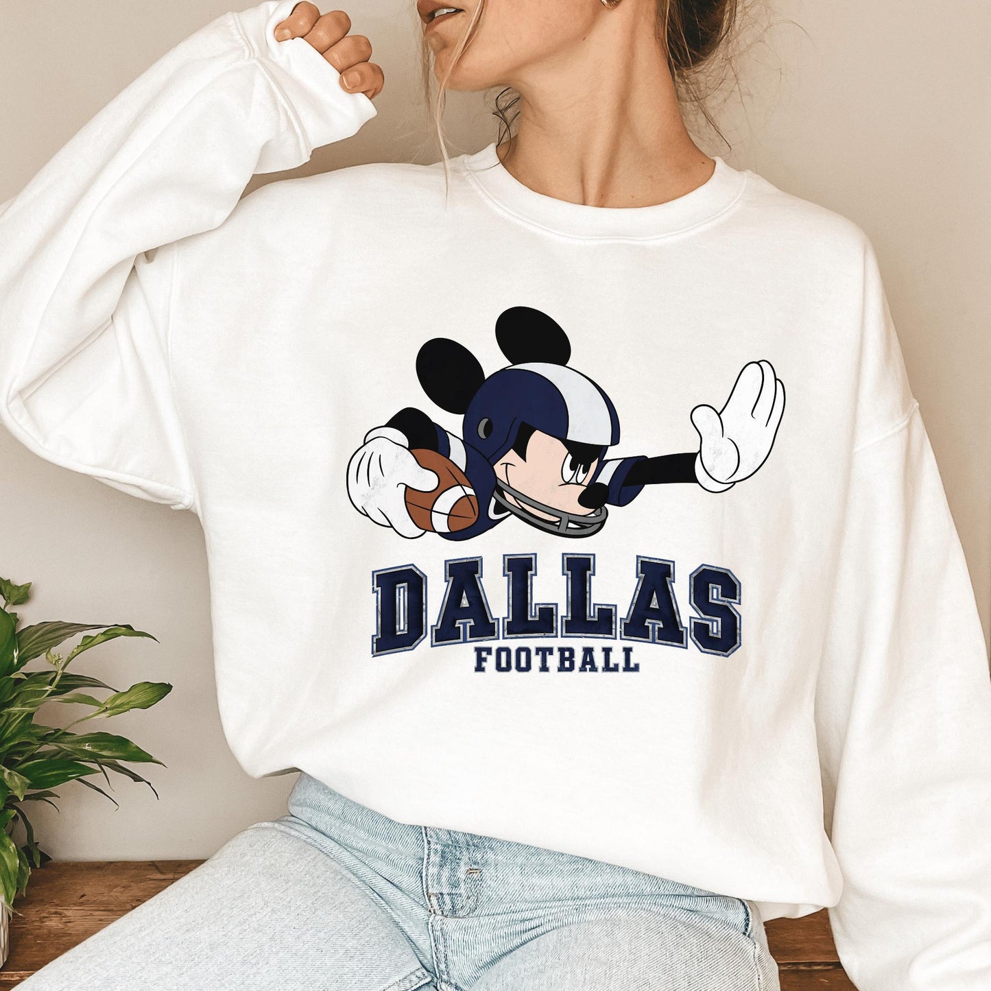 Mickey NFL Football Sweatshirt Hoodie Shirt